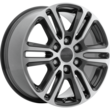 Alloy Wheel 18" 6 x 2-spoke design, Medium Bolder Grey Machined