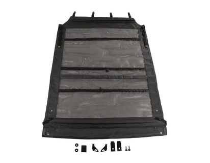 Pantalla solar para techo Bimini de malla flexible, en color negro