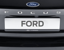 Ford Performance License Plate Holder black, with white 3D effect "Ford Performance" logo