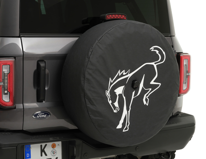 Husă roată de rezervă  logo Bronco Pony negru cu alb