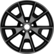 Alloy Wheel 19" 5 x 2-spoke design, Ebony Black