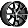 Alloy Wheel 19" 5 x 2-spoke design, Ebony Black