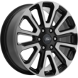 Alloy Wheel 20" 6 x 2-spoke design, Ebony Black