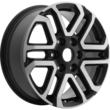Alloy Wheel 18" 6 x 2-spoke design, Asphalt Matt Black