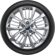 Vinterkomplethjul, alufælg 18" 5 x 4-eget design, sølv