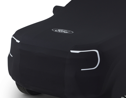 Safar* Premium beskyttelsesdækken sort med hvidt ovalt Ford-emblem og Ranger-logo