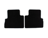 Dywaniki podłogowe welurowe Premium tył, czarne, z obramowaniem z czarnego nubuku, do 2. rzędu siedzeń