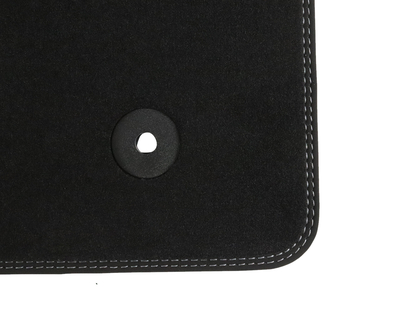 Premium Velours Floor Mats front, Vignale design, with Metal Grey stitching