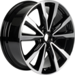 Alloy Wheel 18" 5 x 2-spoke V design, black machined