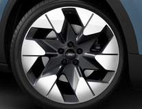 Alloy Wheel 20" rear, 6-spoke design, Magnetic and Bright Machined