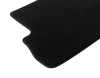 Gulvmåtter, premium velour bag, sort, med sort nubuck kant, til 2. sæderække