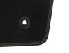 Velour Floor Mats front and rear, black with silver double stitching