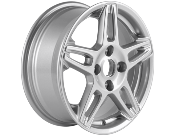 Alloy Wheel 15" 5 x 2-spoke design, sparkle silver