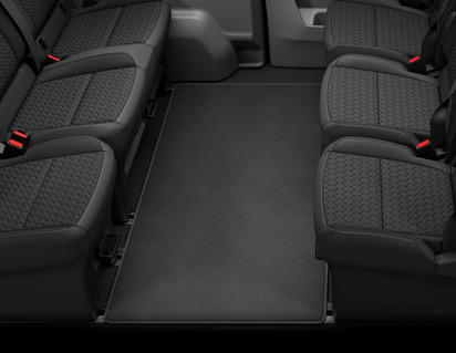 Carpet Floor Mats rear, black, for between 2nd and 3rd row seats