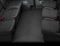 Tapis de sol moquette standard arrière, noir, à installer entre les 2ème et 3ème rangées de sièges