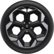 Light Alloy Complete Winter Wheel 18" 5-spoke design, Absolute Black
