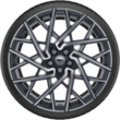 Light Alloy Complete Winter Wheel 20" 10 x 2-spoke design, Black Machined