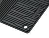 Rubber Floor Mats front, black, tray style with raised edges