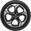 Light Alloy Complete Winter Wheel 17" 5-spoke design, Absolute Black Machined