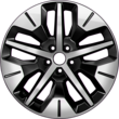Alloy Wheel 19" front, 5-spoke design, Absolute Black and Bright Machined