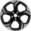 Alloy Wheel 17" 5-spoke design, Absolute Black Machined