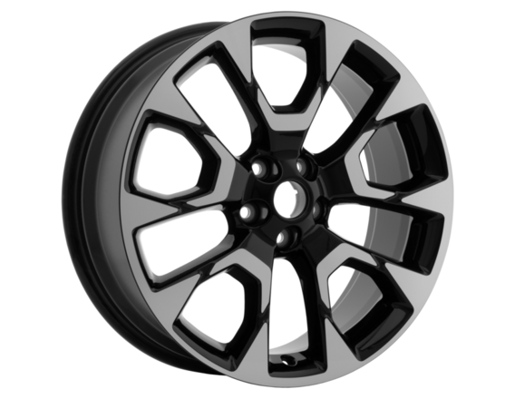 Alloy Wheel 19" 5 x 2-spoke design, Machined Absolute Black