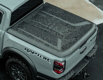NLG* Aeroklas Tonneau Cover With Lift Up Function, black textured finish – Double Cab