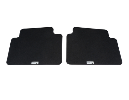 Velour Floor Mats rear, black with Metal Grey double stitching