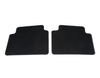 Dywaniki podłogowe welurowe Premium tylne, czarne z podwójnymi przeszyciami w kolorze Metal Grey