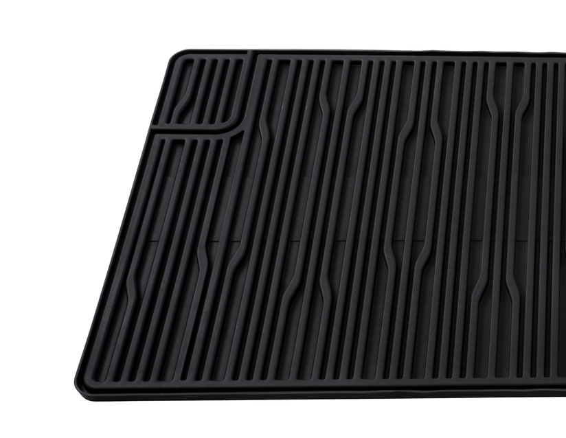 thumbnail interactive-video image 1 of Ford Transit 2017-2024 Front Floor Mat Protection Liner – All Weather Tray Set (2pc) – Black, TPE 1 of 4