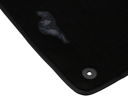 Velour Floor Mats front, black