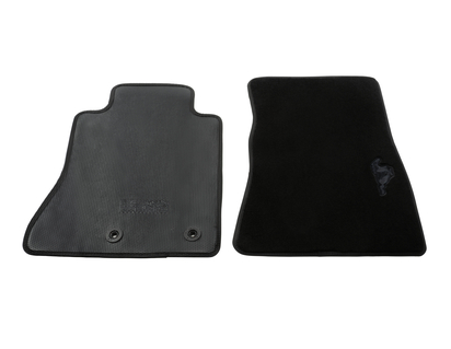 Velour Floor Mats front, black