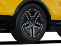 Alloy Wheel 20" rear, 5 x 2-spoke design, Absolute Black and Bright Machined