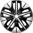 Alloy Wheel 19" front, 5-spoke design, Absolute Black and Bright Machined