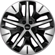 Alloy Wheel 19" front, 5-spoke design, Absolute Black and Bright Machined