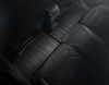 Rubber Floor Mats rear, black, tray style with raised edges