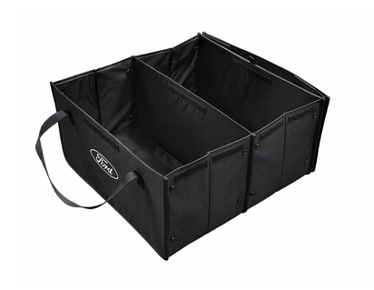Organiseur de coffre pliable, tissu noir, avec ovale Ford blanc sur les deux côtés