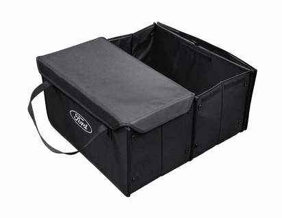 Organiseur de coffre pliable, tissu noir, avec ovale Ford blanc sur les deux côtés
