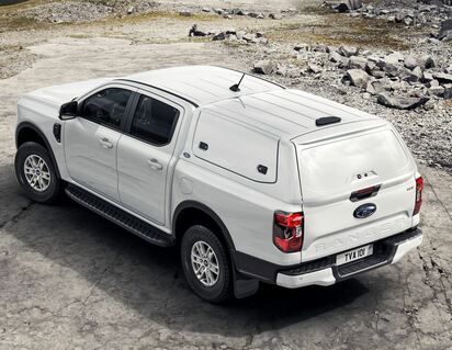 Pickup Attitude* Tettuccio rigido HARD TOP AEROKLAS WORKFLEET (APRIBILI NON VETRATI A RIBALTA)  PER FORD RANGER SUPERCAB - IL MONTAGGIO NECESSITA LA FORNITURA DI J-BRACE - modello non adatto con accessori extra