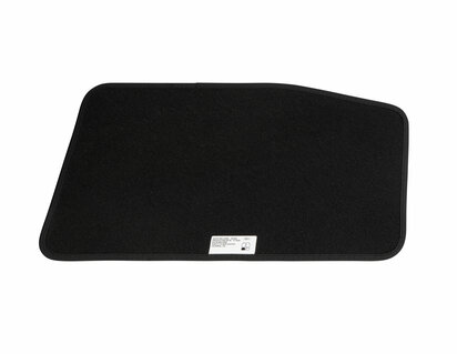Tapis de sol velours premium arrière, noirs avec surpiqûres gris métal