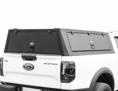 Pickup Attitude* Hard Top aluminium, with pop-up doors, Matt Black