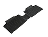 Rubber Floor Mats rear, black, tray style with raised edges