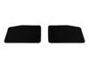 Velourmattor bak, svart med söm i Metal Grey