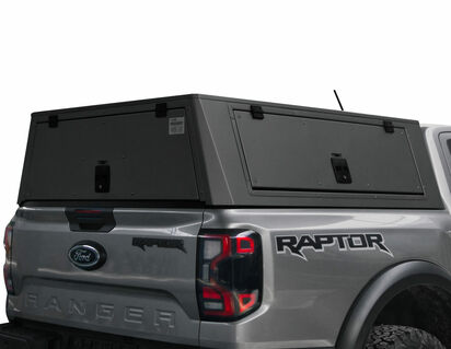 Pickup Attitude* Hard Top aluminium, with pop-up doors, Matt Black