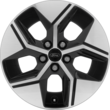 Alloy Wheel 17" 5-spoke design, Absolute Black