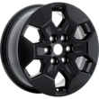 Alufelg 16" 6-eiker design, Ebony Black
