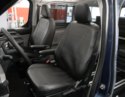 Stoelovertrek Premium, voor bestuurdersstoel, zwart kunstleder