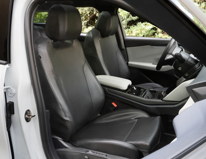 Stoelovertrek premium, voor passagiersstoel, zwart kunstleder