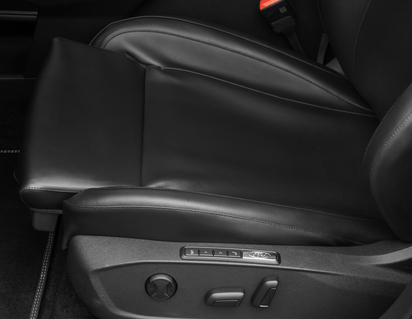 Sædeovertræk premium, til førersæde, sort kunstlæder