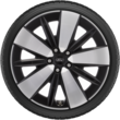 Light Alloy Complete Winter Wheel 19" Front Axle, 5-spoke design, Absolute Black / Bright Machined